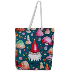 Mushrooms (228) Full Print Rope Handle Tote (large) by GardenOfOphir