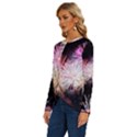 Firework Long Sleeve Crew Neck Pullover Top View2