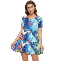 Mermay Tiered Short Sleeve Babydoll Dress by artworkshop