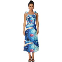 Mermay Tie-strap Tiered Midi Chiffon Dress by artworkshop