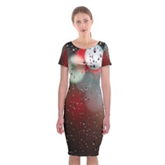 Rain On Window Classic Short Sleeve Midi Dress by artworkshop