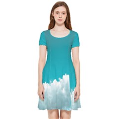 Clouds Hd Wallpaper Inside Out Cap Sleeve Dress by artworkshop