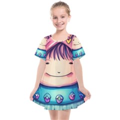 Shroom Magic Conjure Charm Kids  Smock Dress by GardenOfOphir