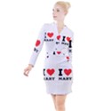 I love mary Button Long Sleeve Dress View1