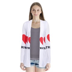 I Love Patricia Drape Collar Cardigan by ilovewhateva