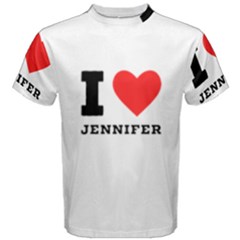 I Love Jennifer  Men s Cotton Tee by ilovewhateva