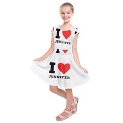 I Love Jennifer  Kids  Short Sleeve Dress by ilovewhateva