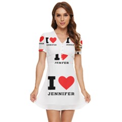 I Love Jennifer  V-neck High Waist Chiffon Mini Dress by ilovewhateva