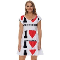 I Love Jennifer  Short Sleeve Tiered Mini Dress by ilovewhateva