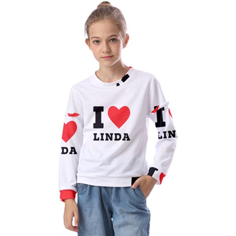 I Love Linda  Kids  Long Sleeve Tee With Frill  by ilovewhateva