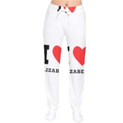 I Love Elizabeth  Women Velvet Drawstring Pants by ilovewhateva