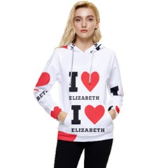 I Love Elizabeth  Women s Lightweight Drawstring Hoodie by ilovewhateva