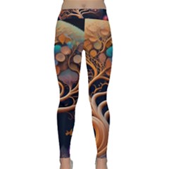 Trees Dream Art Intricate Patterns Digital Nature Classic Yoga Leggings by Ravend