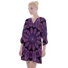 Shape Geometric Symmetrical Symmetry Wallpaper Open Neck Shift Dress by Ravend