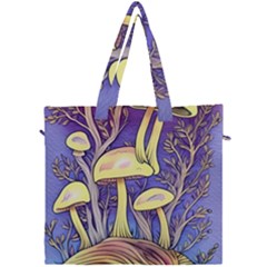 Glamour And Enchantment In Every Color Of The Mushroom Rainbow Canvas Travel Bag by GardenOfOphir