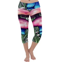 Necromancy Toadstool Capri Yoga Leggings by GardenOfOphir