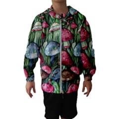 Magicians  Mushrooms Kids  Hooded Windbreaker by GardenOfOphir