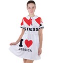 I love jessica Short Sleeve Shoulder Cut Out Dress  View1