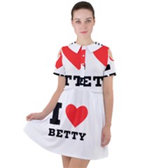 I Love Betty Short Sleeve Shoulder Cut Out Dress  by ilovewhateva