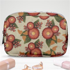 Flowers Leaves Pattern Flora Botany Drawing Art Make Up Pouch (small) by Ravend