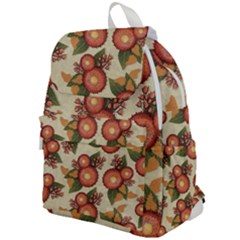 Flowers Leaves Pattern Flora Botany Drawing Art Top Flap Backpack by Ravend