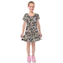 Mystic Geometry Abstract Print Kids  Short Sleeve Velvet Dress View1