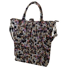 Mystic Geometry Abstract Print Buckle Top Tote Bag by dflcprintsclothing