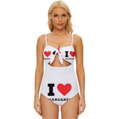 I Love Margaret Knot Front One-piece Swimsuit by ilovewhateva