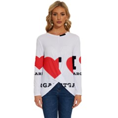 I Love Margaret Long Sleeve Crew Neck Pullover Top by ilovewhateva