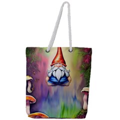 Thaumaturgy Magically Prestidigitation Sleight Of Hand Fly Agaric Abracadabra Full Print Rope Handle Tote (large) by GardenOfOphir