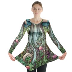 Craft Mushroom Long Sleeve Tunic  by GardenOfOphir