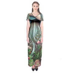 Craft Mushroom Short Sleeve Maxi Dress by GardenOfOphir