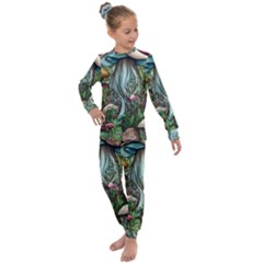 Craft Mushroom Kids  Long Sleeve Set  by GardenOfOphir