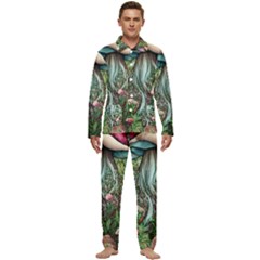 Craft Mushroom Men s Long Sleeve Velvet Pocket Pajamas Set by GardenOfOphir