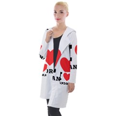 I Love Sandra Hooded Pocket Cardigan by ilovewhateva