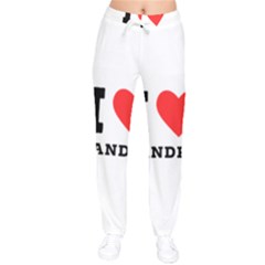 I Love Sandra Women Velvet Drawstring Pants by ilovewhateva