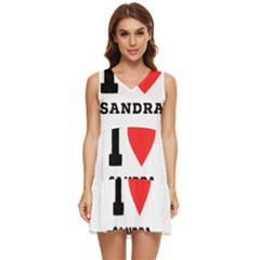 I Love Sandra Tiered Sleeveless Mini Dress by ilovewhateva