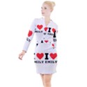 I love emily Button Long Sleeve Dress View1