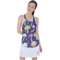 Fantasy Woodland Mushroom Racer Back Mesh Tank Top by GardenOfOphir