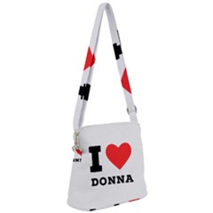 I Love Donna Zipper Messenger Bag by ilovewhateva