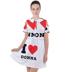 I Love Donna Short Sleeve Shoulder Cut Out Dress  by ilovewhateva