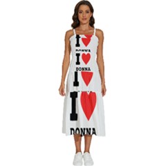 I Love Donna Sleeveless Shoulder Straps Boho Dress by ilovewhateva