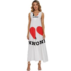 I Love Donna V-neck Sleeveless Loose Fit Overalls by ilovewhateva