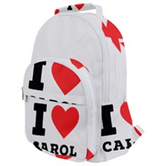 I Love Carol Rounded Multi Pocket Backpack by ilovewhateva