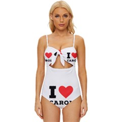 I Love Carol Knot Front One-piece Swimsuit by ilovewhateva