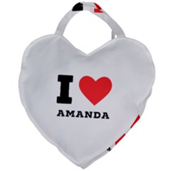 I Love Amanda Giant Heart Shaped Tote by ilovewhateva