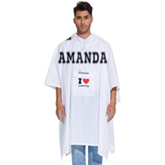 I Love Amanda Men s Hooded Rain Ponchos by ilovewhateva