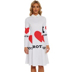 I Love Dorothy  Long Sleeve Shirt Collar A-line Dress by ilovewhateva