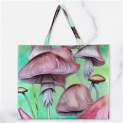 Historical Mushroom Forest Zipper Large Tote Bag by GardenOfOphir