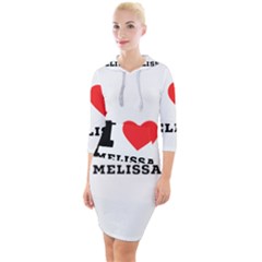 I Love Melissa Quarter Sleeve Hood Bodycon Dress by ilovewhateva